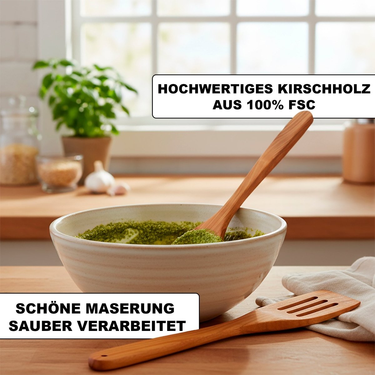 2er Set Pfannenwender Kirschholz - SOHFAKochlöffel