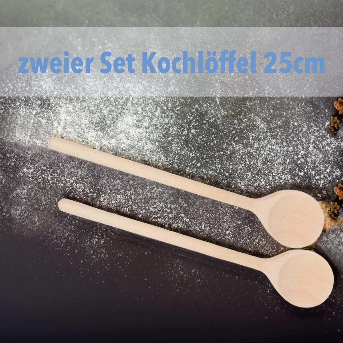 2x Kochlöffel »25cm kleiner Kochlöffel aus Buchenholz« - SOHFAKüchenartikel