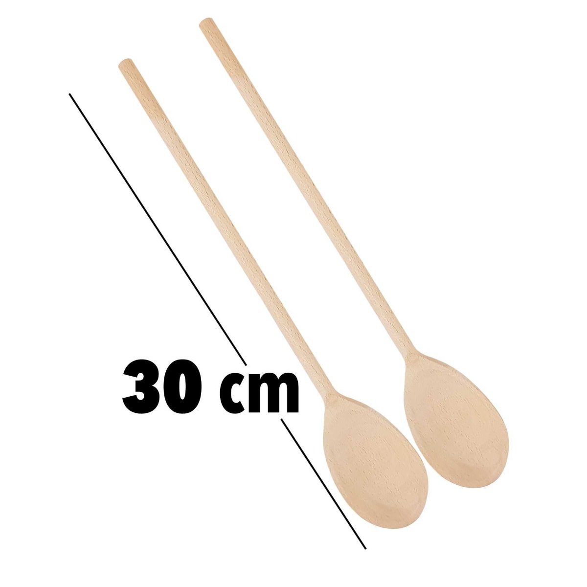 2x Kochlöffel »30cm Ovalkochlöffel aus Buchenholz« - SOHFAKüchenartikel