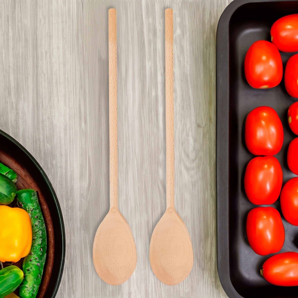 2x Kochlöffel »30cm Ovalkochlöffel aus Buchenholz« - SOHFAKüchenartikel