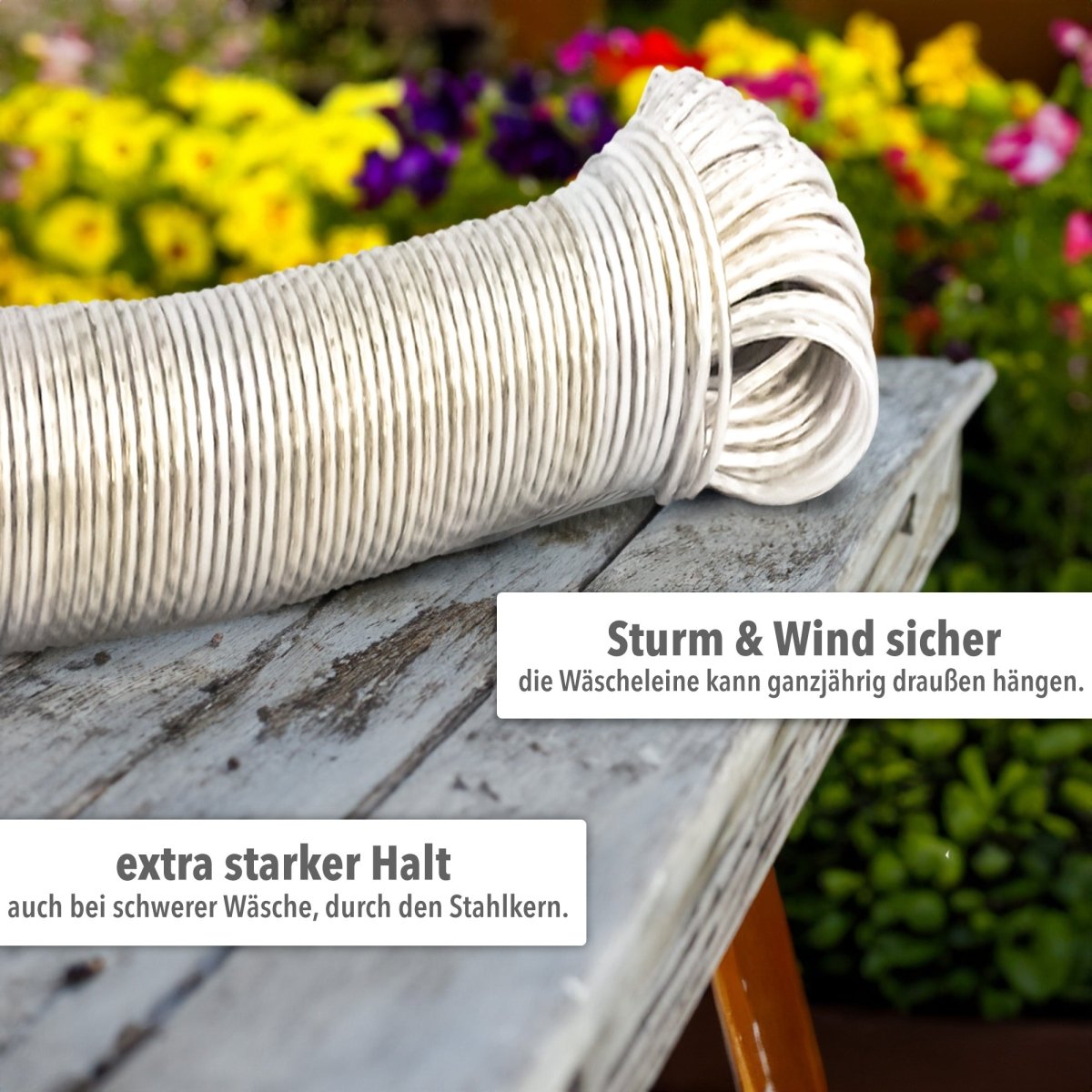 50m Wäscheleine »100% recycelter Ummantelung« - SOHFAWäscheleine