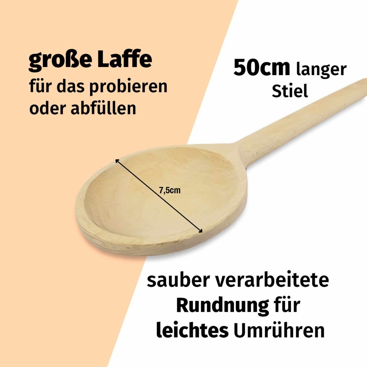 60cm Kochlöffel »großer Buchenholzkochlöffel« - SOHFAKochlöffel