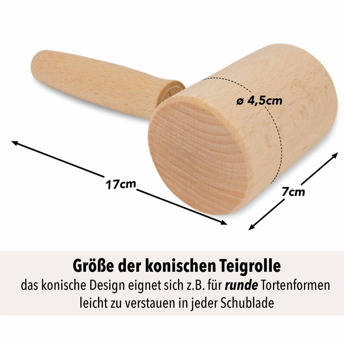 Backblechroller gerade »Teigroller aus Buchenholz« - SOHFABackzubehör