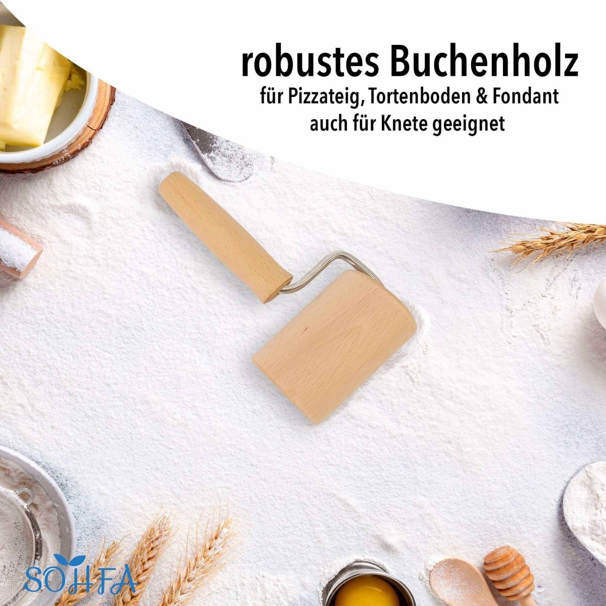 Backblechroller konisch »Teigroller aus Buchenholz« - SOHFABackzubehör