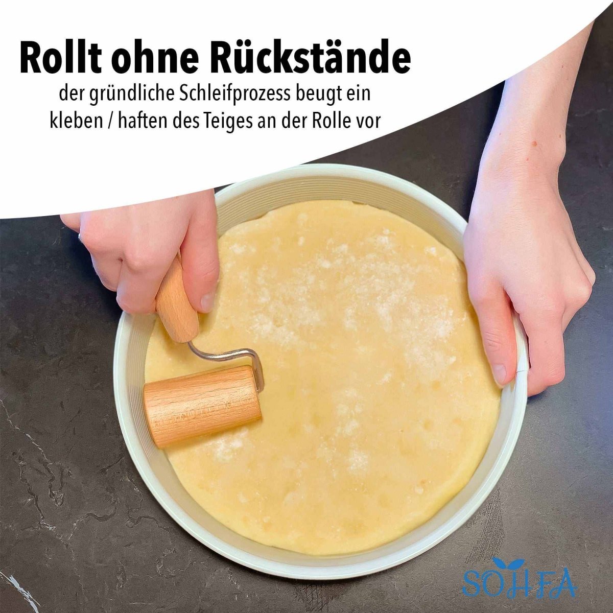 Backblechroller konisch »Teigroller aus Buchenholz« - SOHFABackzubehör