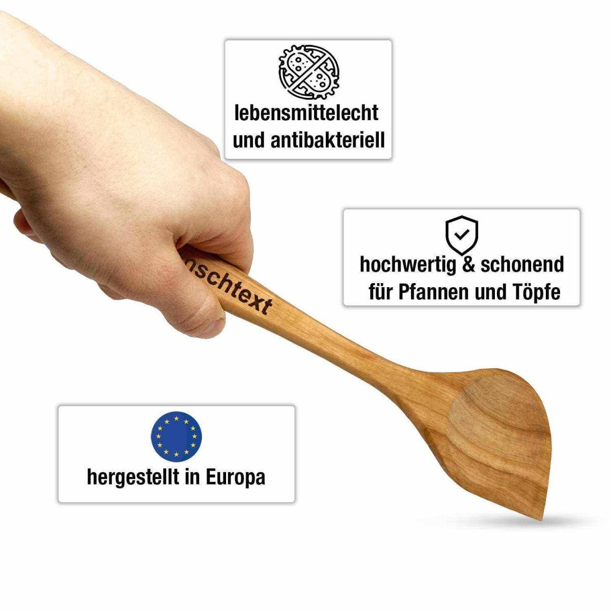 personalisierbarer Kochlöffel mit Loch und Spitze - SOHFAKochlöffel