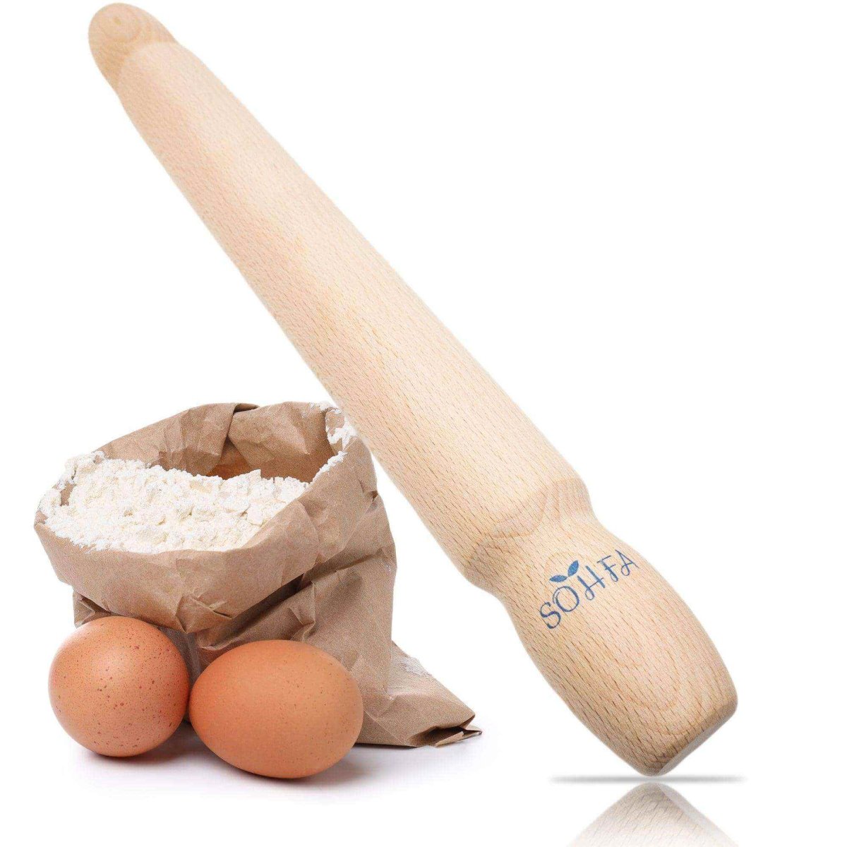 Nudelholz »einteiliges Holz mit 40cm Länge« - SOHFABackzubehör