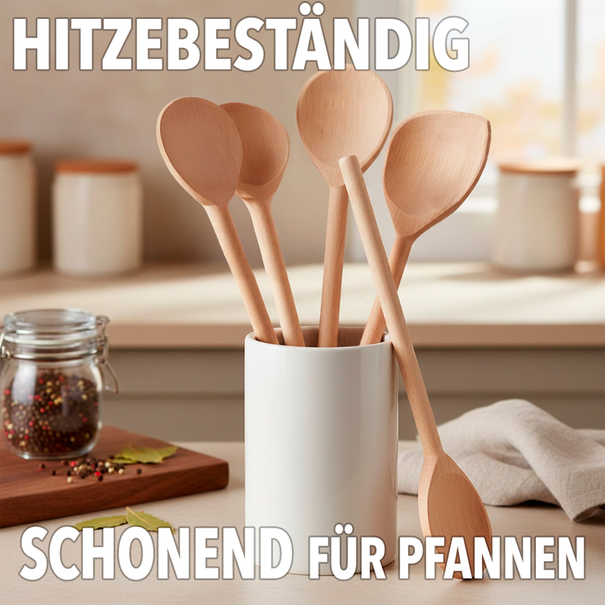 Kochlöffel-Set »5er Set aus Buchenholz«