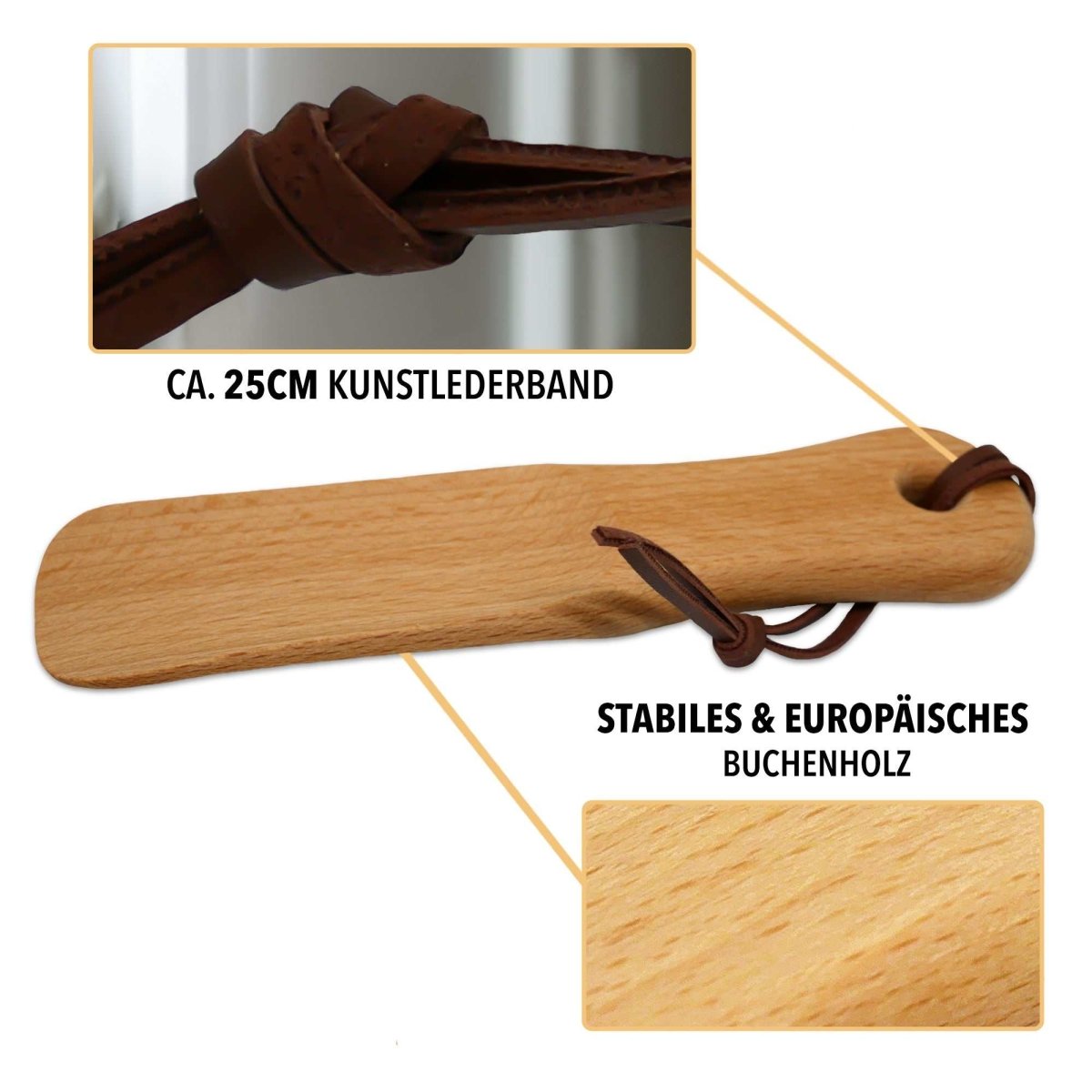 15cm Schuhlöffel »Schuhanzieher aus Buchenholz« - SOHFASchuhlöffel