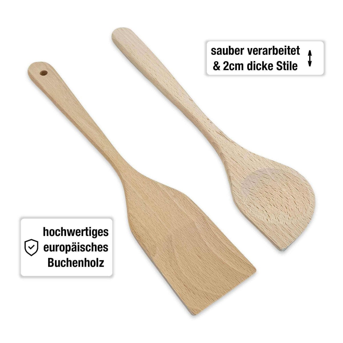 2er Set Pfannenwender Buchenholz - SOHFAKochlöffel