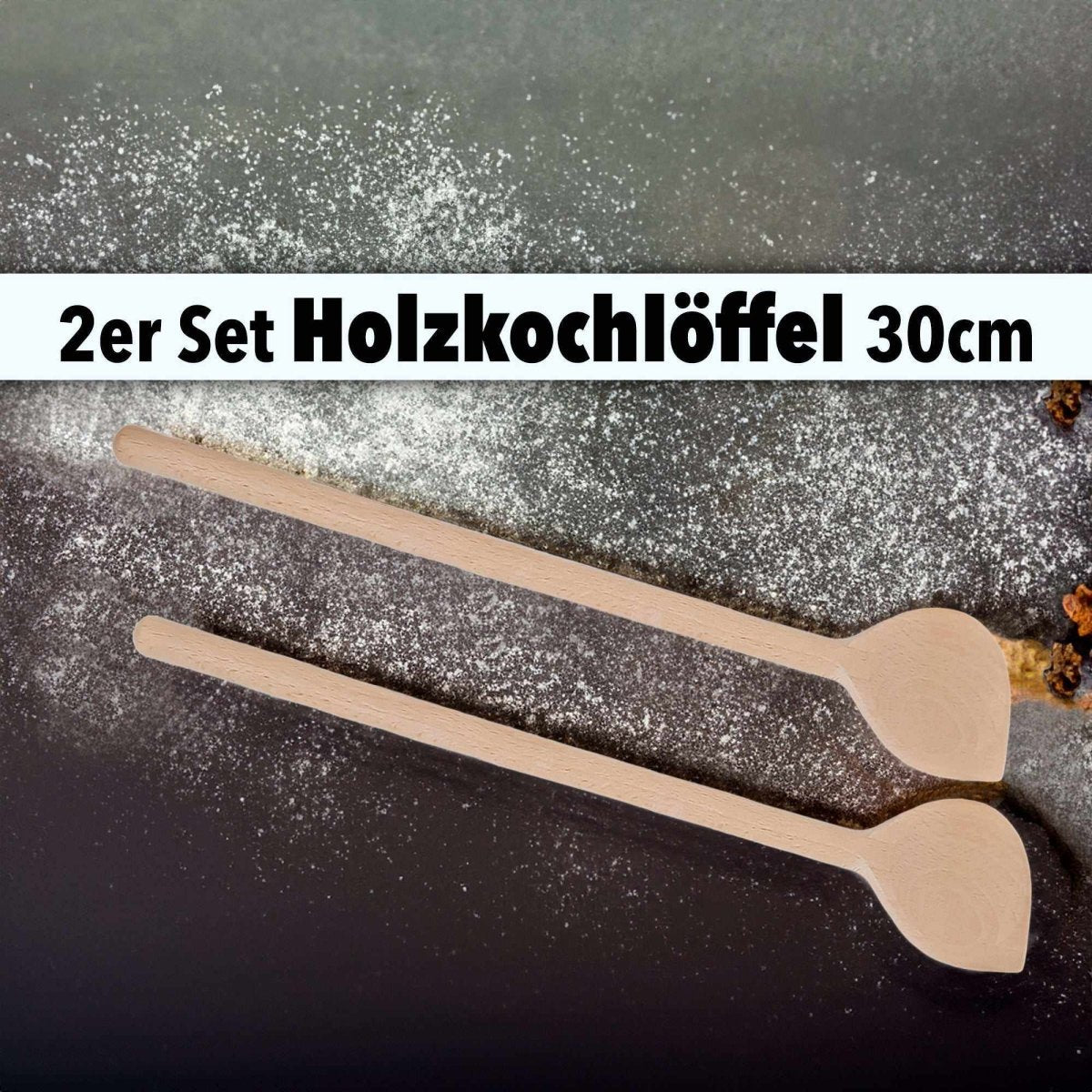 2x Kochlöffel »30cm Kochlöffel mit Spitze aus Buchenholz« - SOHFAKüchenartikel