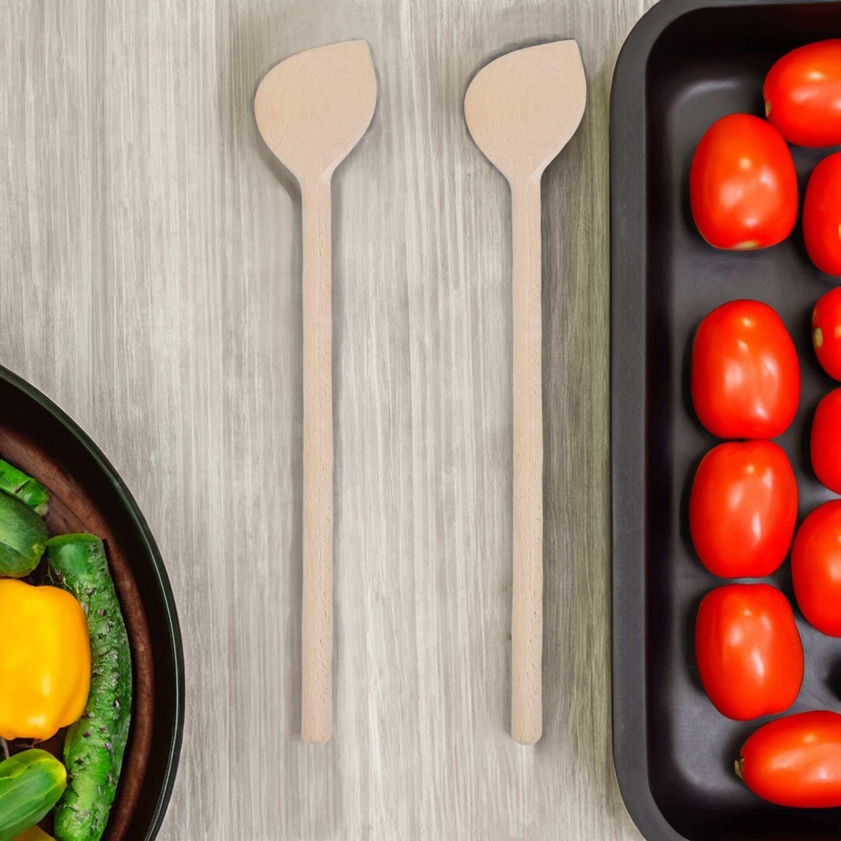 2x Kochlöffel »30cm Kochlöffel mit Spitze aus Buchenholz« - SOHFAKüchenartikel