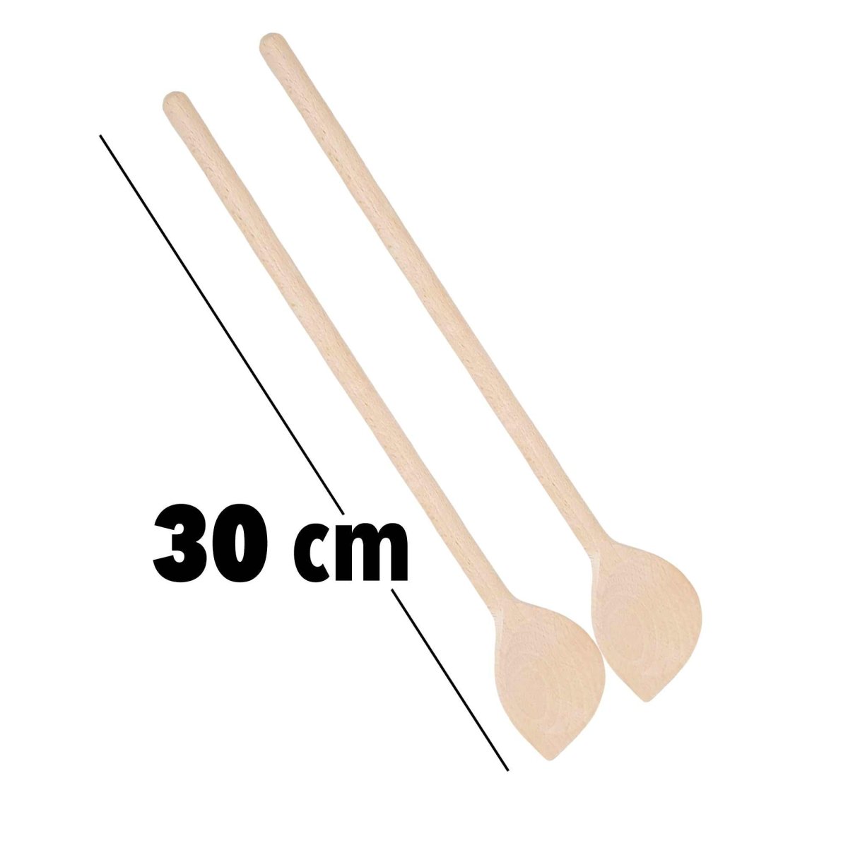 2x Kochlöffel »30cm Kochlöffel mit Spitze aus Buchenholz« - SOHFAKüchenartikel