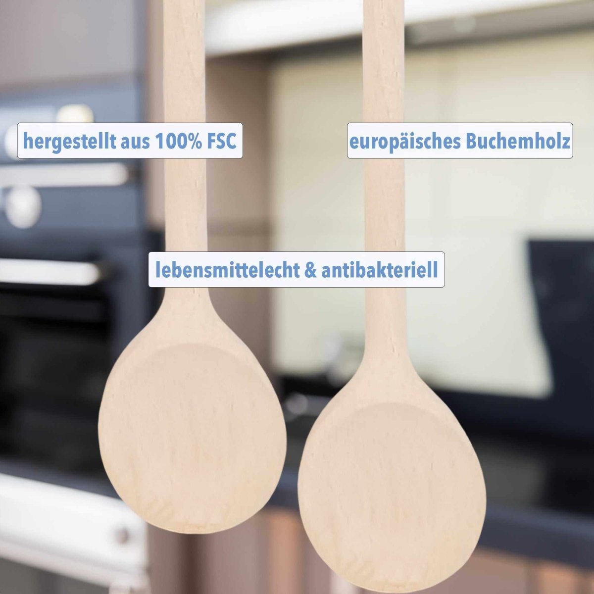2x Kochlöffel »32cm aus Buchenholz« 100% FSC® - SOHFAKüchenartikel