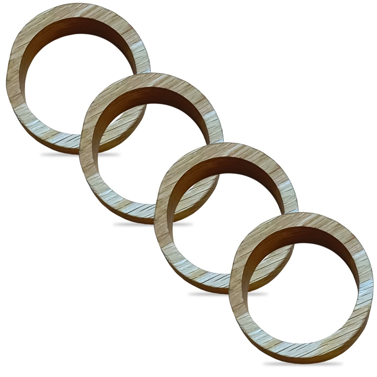 Serviettenring rund Eiche – 4er - Set - SOHFAKüchenaccessoire