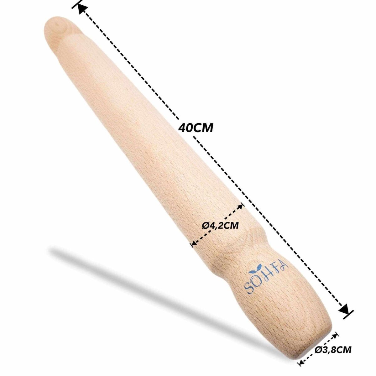 Nudelholz »einteiliges Holz mit 40cm Länge« - SOHFABackzubehör