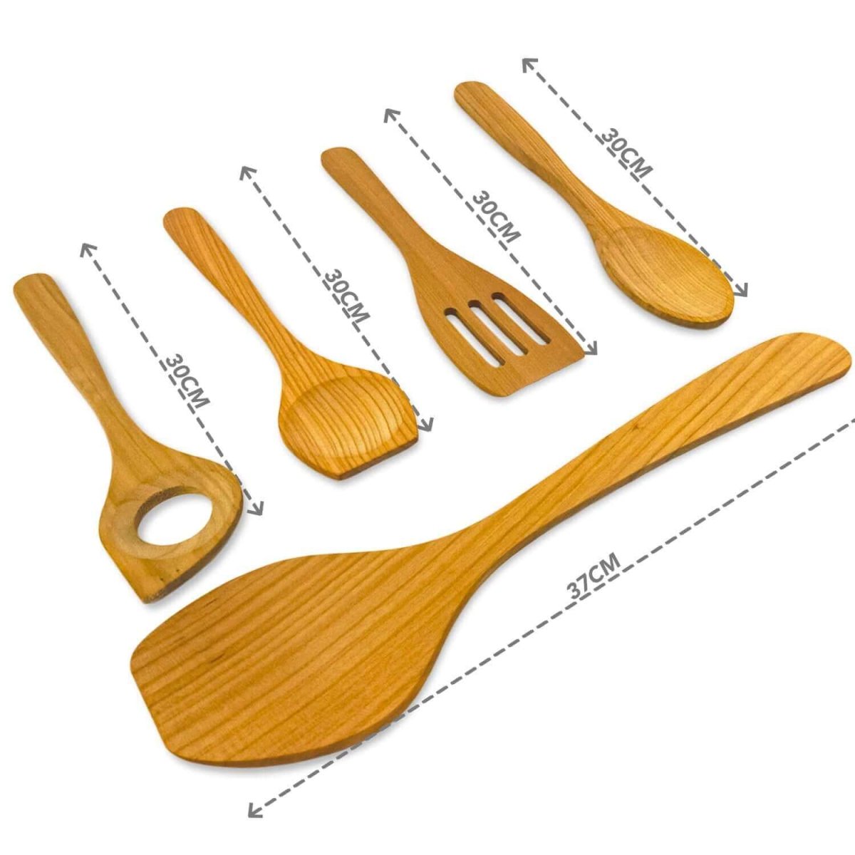 Pfannenwender »5er Set aus Kirschholz« - SOHFAKüchenartikel