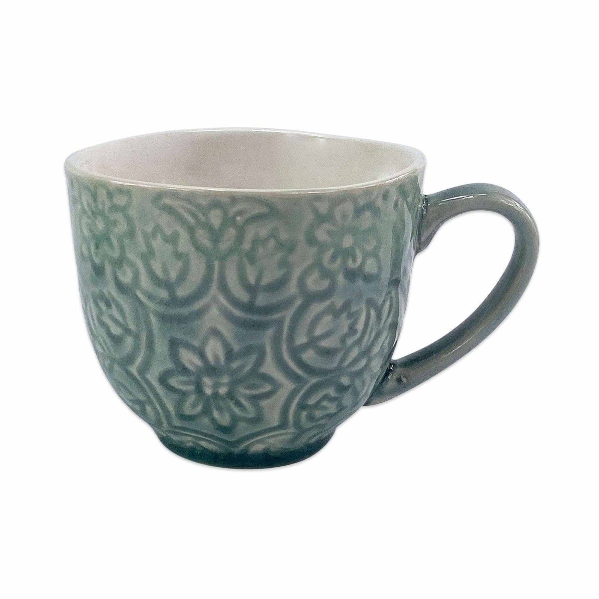Tasse mit Unterteller »flower dusty blue« 200ml - SOHFAGeschirr