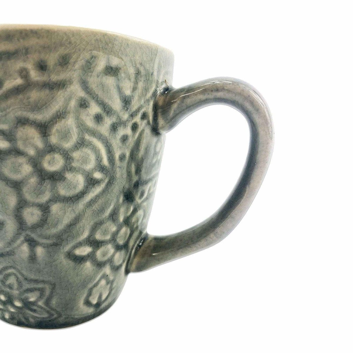 Tasse mit Unterteller »flower dusty blue« 200ml - SOHFAGeschirr